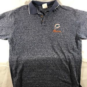 Men's large Miami dolphins collard polo